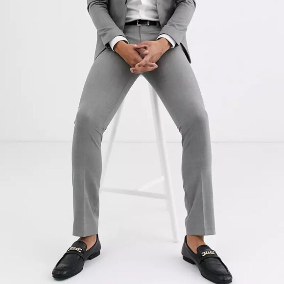 Topman SKINNY trousers in marl gray size 34x34 - Picture 3 of 9